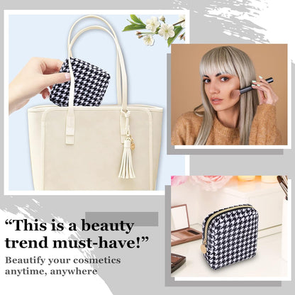 Nylon Large Floral Makeup Organizer Bag, Preppy Big Cute Flower Cosmetic Zipper Pouch Multi-compartment with Dividers, Waterproof Toiletry Make Up Bag Travel Essentials for Women(Light Yellow-Flower)