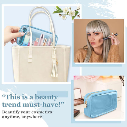 Nylon Large Floral Makeup Organizer Bag, Preppy Big Cute Flower Cosmetic Zipper Pouch Multi-compartment with Dividers, Waterproof Toiletry Make Up Bag Travel Essentials for Women(Light Yellow-Flower)