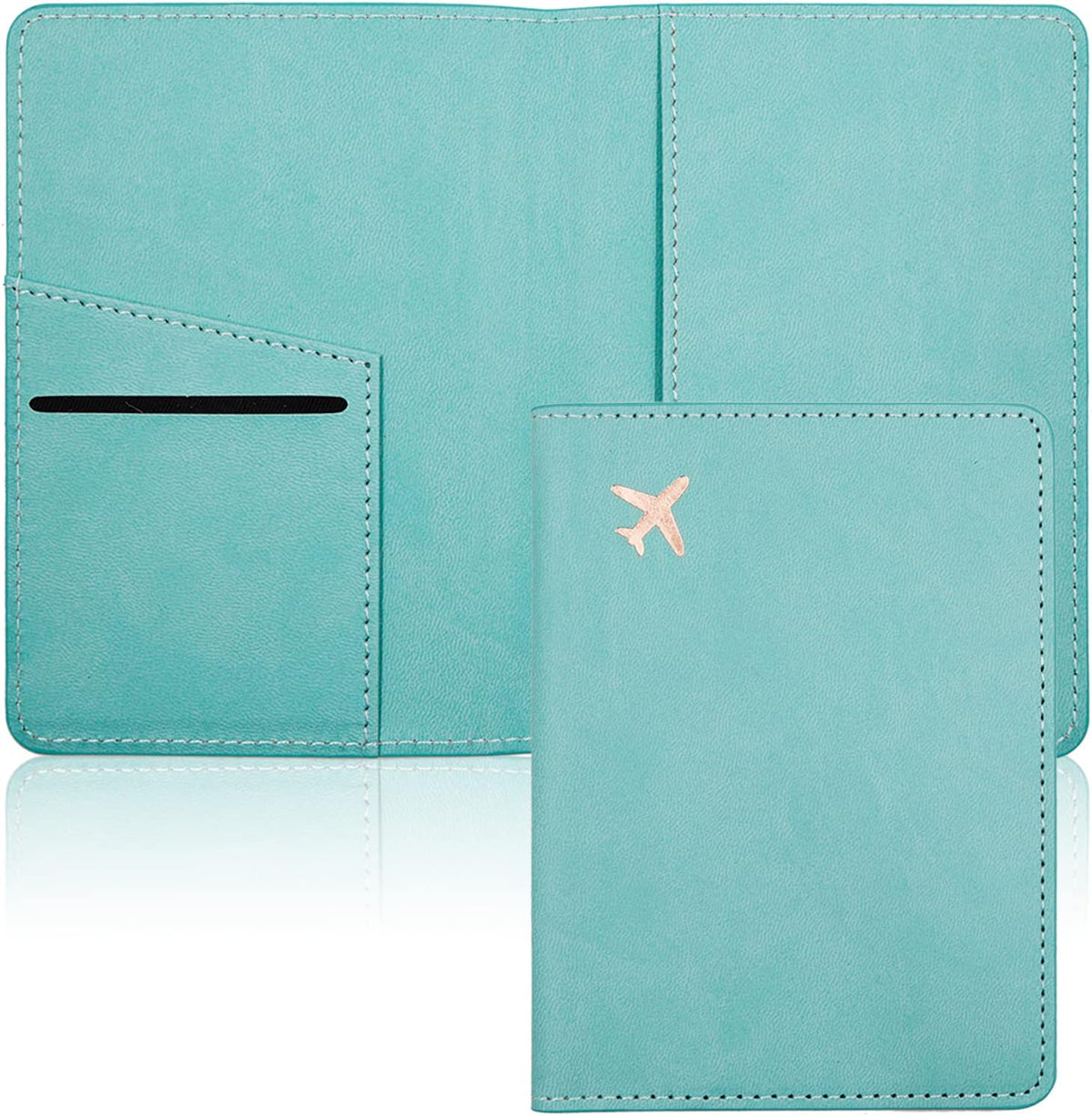 Passport Holder,Passport Holder Card Slots, Passport and Vaccine Card Holder Combo, Cute Passport cover for Women and Men, with Waterproof Rfid Blocking, Passport Travel Wallet(Moss green)