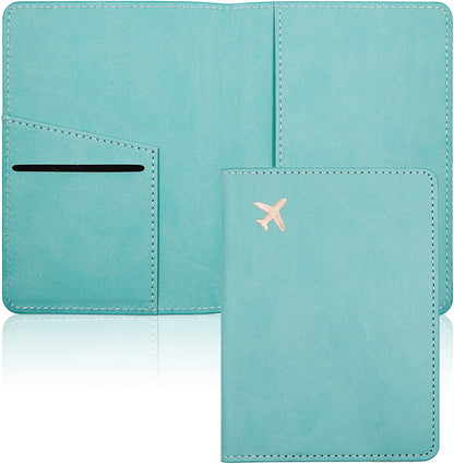 Passport Holder,Passport Holder Card Slots, Passport and Vaccine Card Holder Combo, Cute Passport cover for Women and Men, with Waterproof Rfid Blocking, Passport Travel Wallet(Moss green)