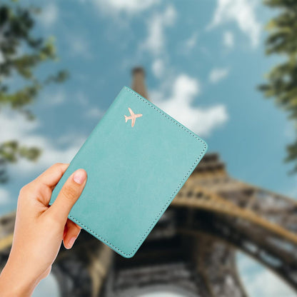 Passport Holder,Passport Holder Card Slots, Passport and Vaccine Card Holder Combo, Cute Passport cover for Women and Men, with Waterproof Rfid Blocking, Passport Travel Wallet(Moss green)