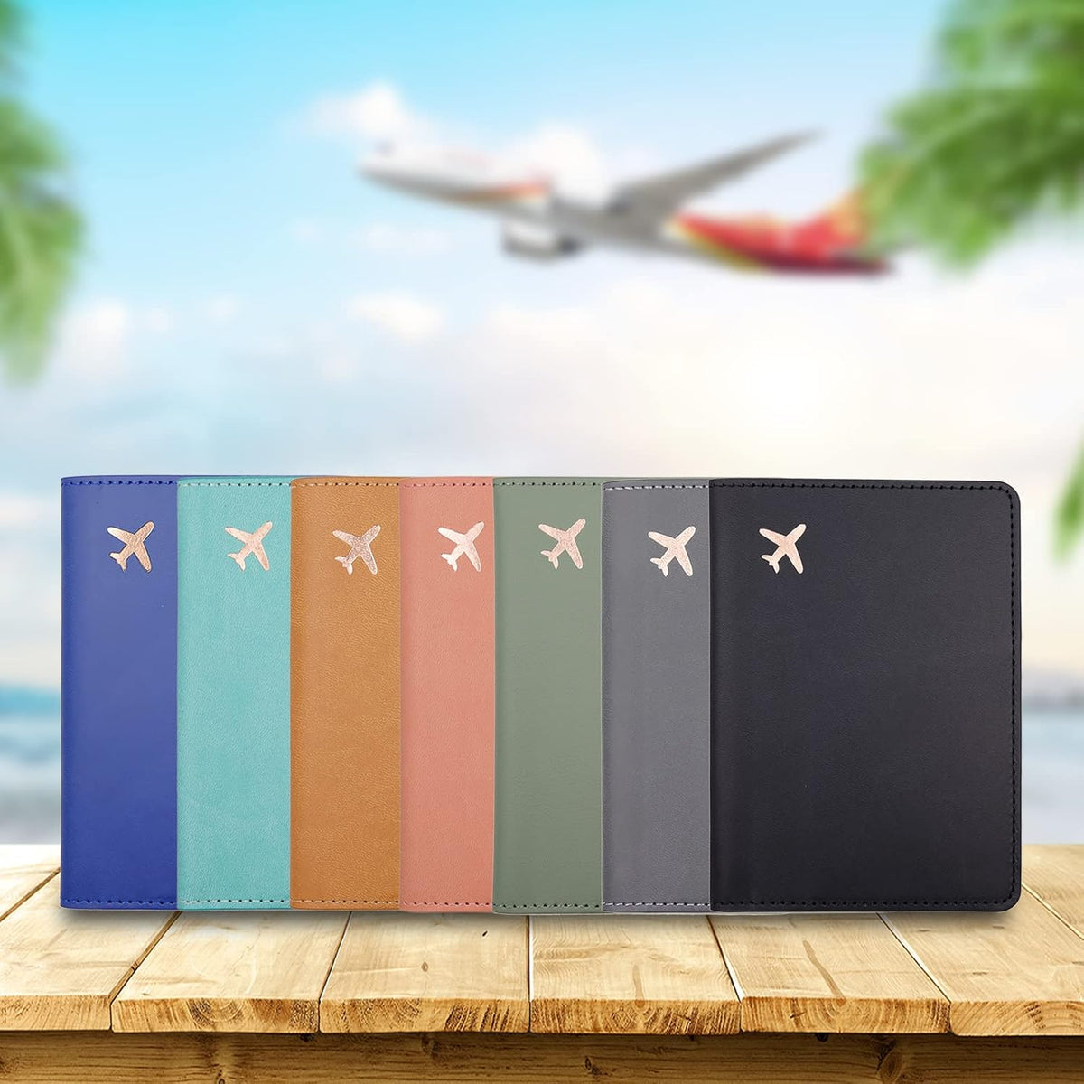 Passport Holder,Passport Holder Card Slots, Passport and Vaccine Card Holder Combo, Cute Passport cover for Women and Men, with Waterproof Rfid Blocking, Passport Travel Wallet(Moss green)