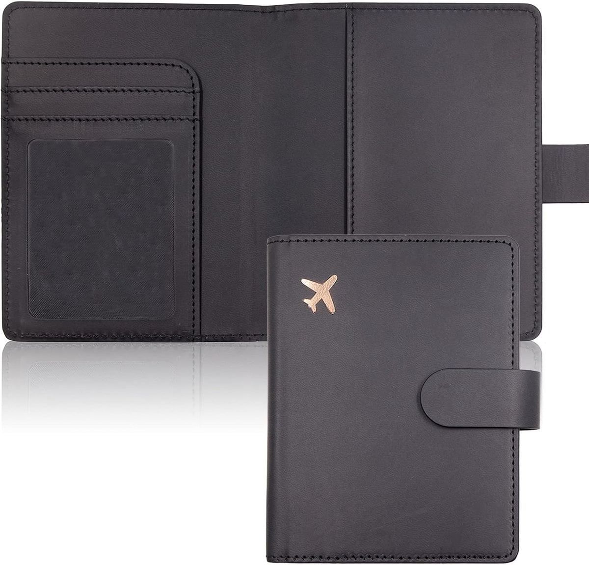Passport Holder,Passport Holder Card Slots, Passport and Vaccine Card Holder Combo, Cute Passport cover for Women and Men, with Waterproof Rfid Blocking, Passport Travel Wallet(Moss green)