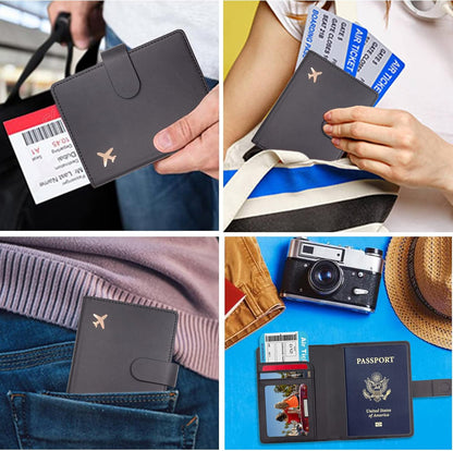 Passport Holder,Passport Holder Card Slots, Passport and Vaccine Card Holder Combo, Cute Passport cover for Women and Men, with Waterproof Rfid Blocking, Passport Travel Wallet(Moss green)