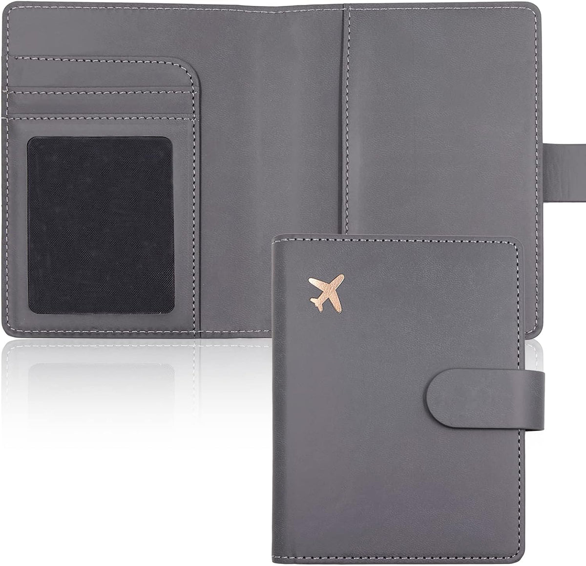 Passport Holder,Passport Holder Card Slots, Passport and Vaccine Card Holder Combo, Cute Passport cover for Women and Men, with Waterproof Rfid Blocking, Passport Travel Wallet(Moss green)