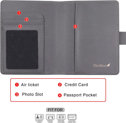 Passport Holder,Passport Holder Card Slots, Passport and Vaccine Card Holder Combo, Cute Passport cover for Women and Men, with Waterproof Rfid Blocking, Passport Travel Wallet(Moss green)