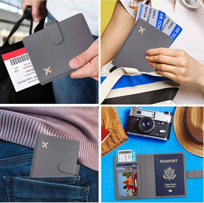 Passport Holder,Passport Holder Card Slots, Passport and Vaccine Card Holder Combo, Cute Passport cover for Women and Men, with Waterproof Rfid Blocking, Passport Travel Wallet(Moss green)