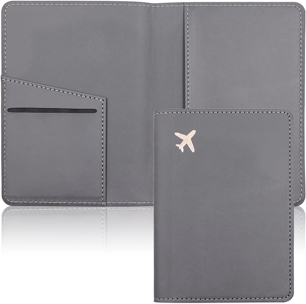 Passport Holder,Passport Holder Card Slots, Passport and Vaccine Card Holder Combo, Cute Passport cover for Women and Men, with Waterproof Rfid Blocking, Passport Travel Wallet(Moss green)