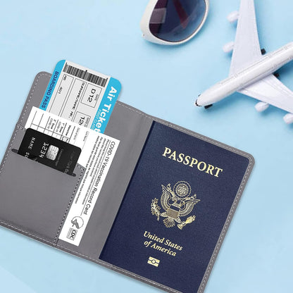 Passport Holder,Passport Holder Card Slots, Passport and Vaccine Card Holder Combo, Cute Passport cover for Women and Men, with Waterproof Rfid Blocking, Passport Travel Wallet(Moss green)