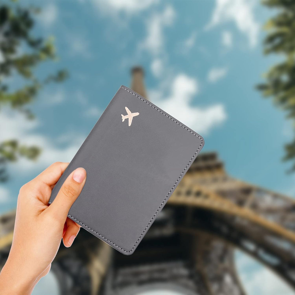 Passport Holder,Passport Holder Card Slots, Passport and Vaccine Card Holder Combo, Cute Passport cover for Women and Men, with Waterproof Rfid Blocking, Passport Travel Wallet(Moss green)