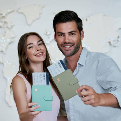 Passport Holder,Passport Holder Card Slots, Passport and Vaccine Card Holder Combo, Cute Passport cover for Women and Men, with Waterproof Rfid Blocking, Passport Travel Wallet(Moss green)