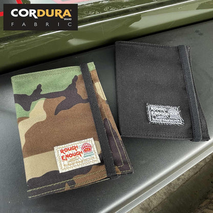 Rough Enough Passport Wallet, Holds 4 Passports, Cordura Black | For international travel, family.Slim design fits passport, Heavy-duty nylon fabric with YKK zipper, Compact lightweight
