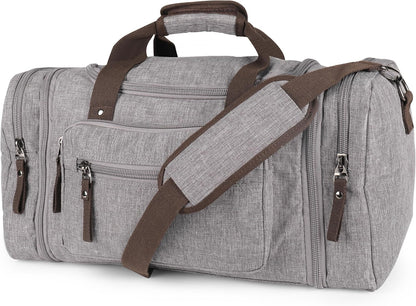 Duffle Bag for Travel 20–23” Expandable (40L) – Lightweight Water-Resistant Carry On Weekender with Multiple Pockets & Shoulder Strap – Airline Approved Travel Duffel Bags for Men & Women - BLACK