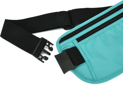Money Belt - Passport Holder Secure Hidden Travel Wallet with RFID Blocking, Undercover Fanny Pack (Black)