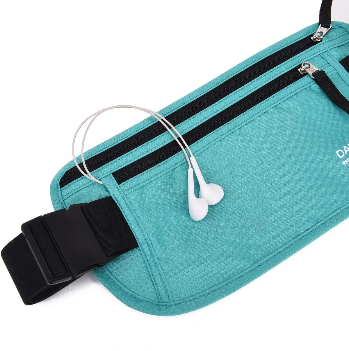 Money Belt - Passport Holder Secure Hidden Travel Wallet with RFID Blocking, Undercover Fanny Pack (Black)