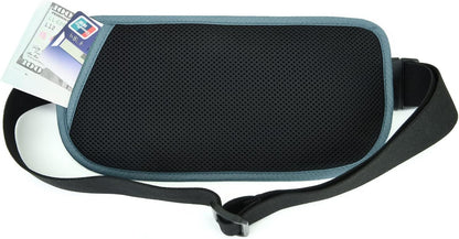 Money Belt - Passport Holder Secure Hidden Travel Wallet with RFID Blocking, Undercover Fanny Pack (Black)