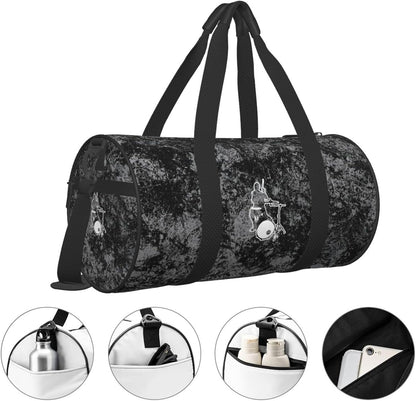 Drummer Convertible Garment Bag with Shoulder Strap, Carry on Garment Duffel Bag for Men Women - Rolling Foldable for Travel Luggage Bags (Black)