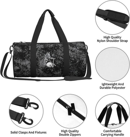 Drummer Convertible Garment Bag with Shoulder Strap, Carry on Garment Duffel Bag for Men Women - Rolling Foldable for Travel Luggage Bags (Black)