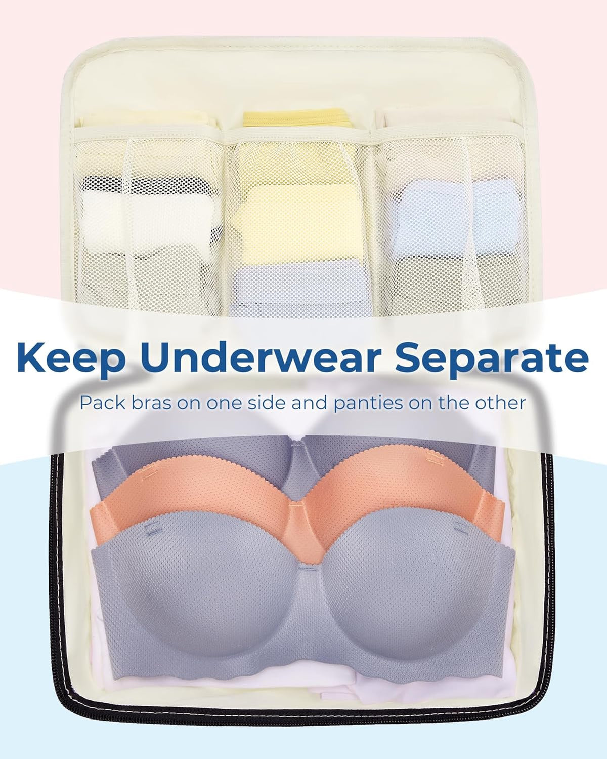 Compression Packing Cubes, 6 PCS Packing Cubes for Suitcases, Travel Bags Organizer for Luggage, Lightweight Packing Cube for Travel Essentials