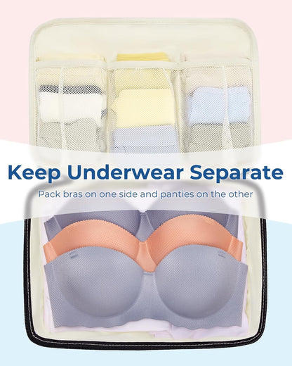 Compression Packing Cubes, 6 PCS Packing Cubes for Suitcases, Travel Bags Organizer for Luggage, Lightweight Packing Cube for Travel Essentials