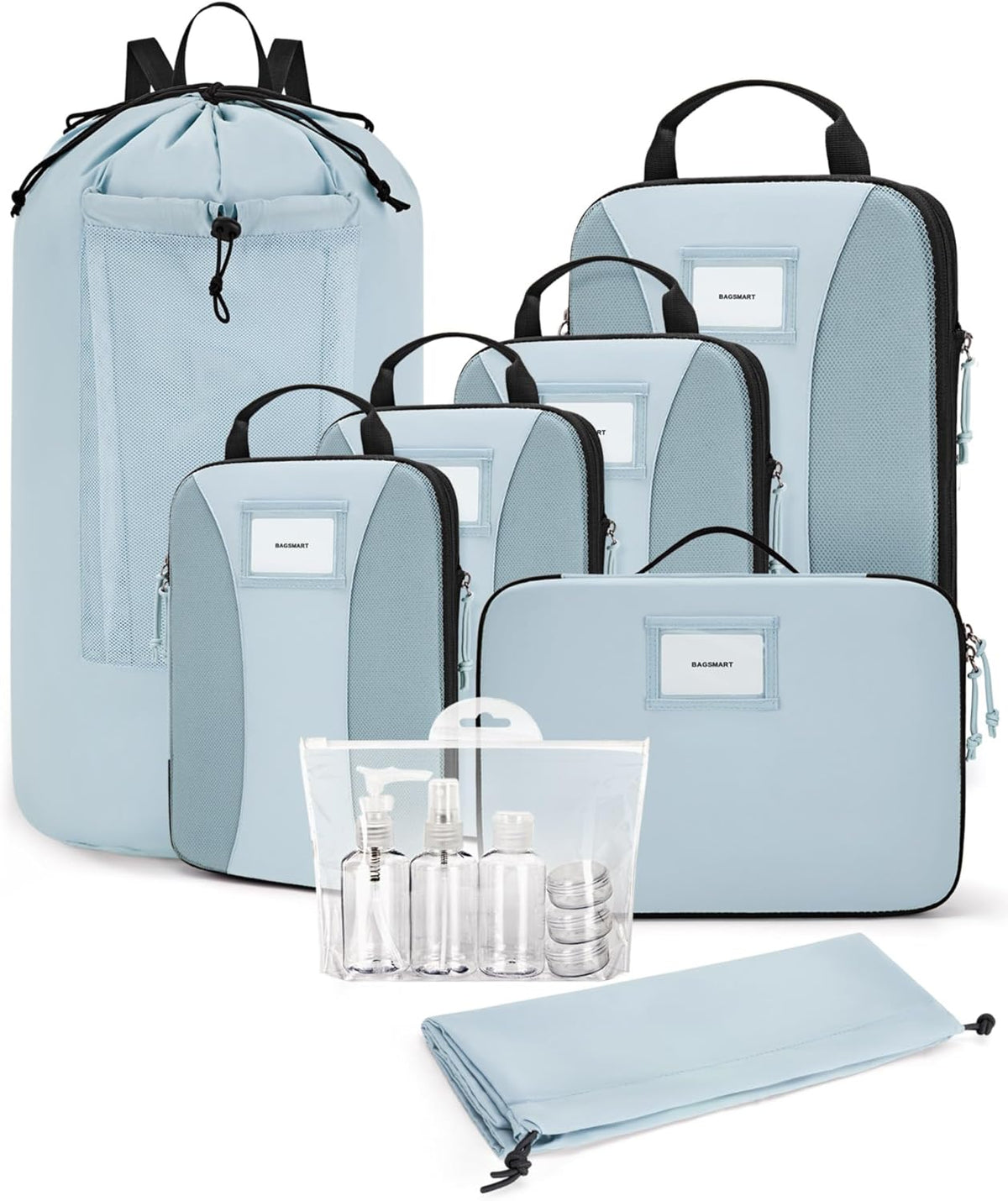 Compression Packing Cubes, 6 PCS Packing Cubes for Suitcases, Travel Bags Organizer for Luggage, Lightweight Packing Cube for Travel Essentials