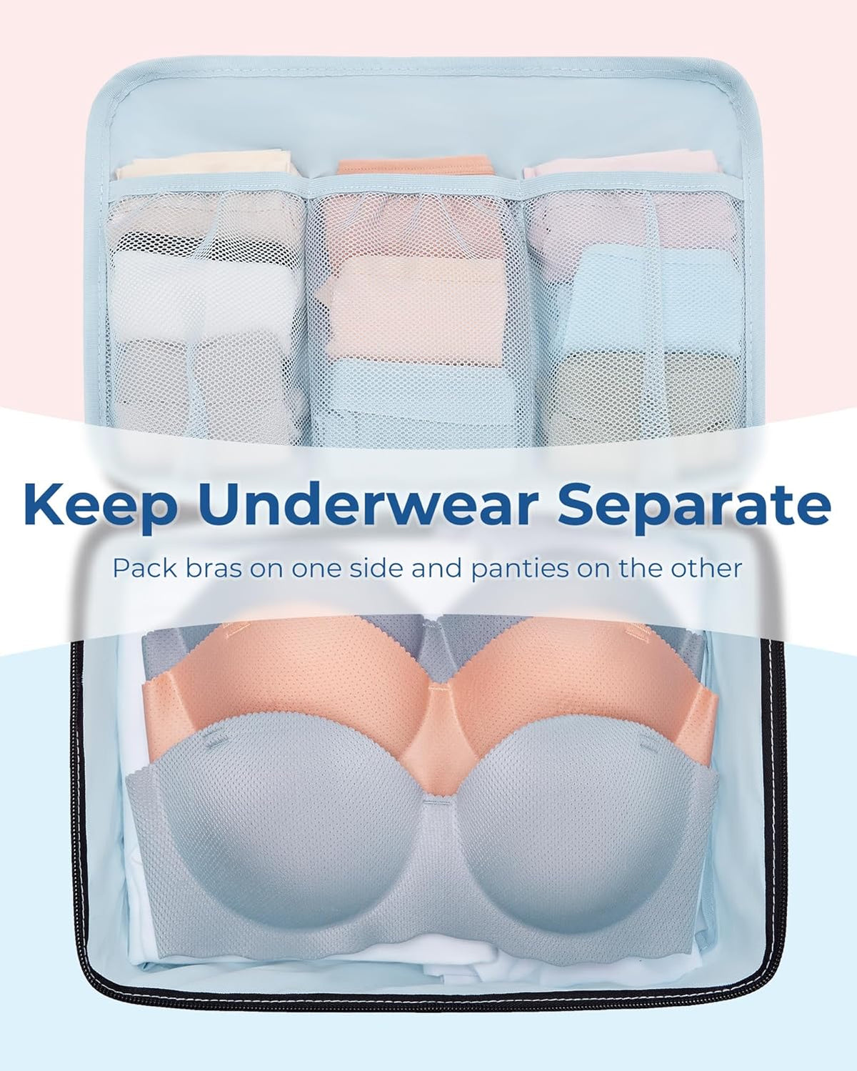 Compression Packing Cubes, 6 PCS Packing Cubes for Suitcases, Travel Bags Organizer for Luggage, Lightweight Packing Cube for Travel Essentials