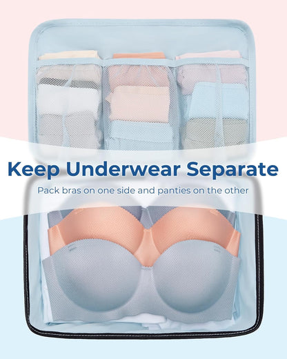 Compression Packing Cubes, 6 PCS Packing Cubes for Suitcases, Travel Bags Organizer for Luggage, Lightweight Packing Cube for Travel Essentials