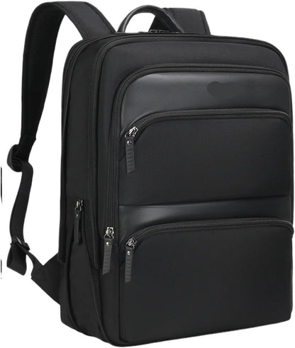 Expandable Backpack Men Thin Bags For Travel Waterproof Male 15.6inch Laptop Bag Mochilas Knapsack(Black 15.6inch)