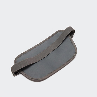 RFID Blocking Travel Money Belt – Hidden Waist Pouch for Passport, Cash, Cards, Slim Belt Bag for Men and Women, Light Grey