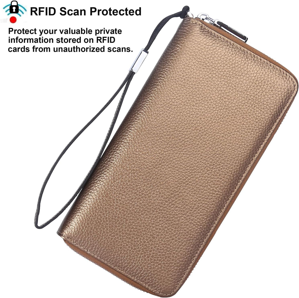 Small Compact Women Wallet RFID Blocking Genuine Leather Bifold Purse with ID Windows - Colors A
