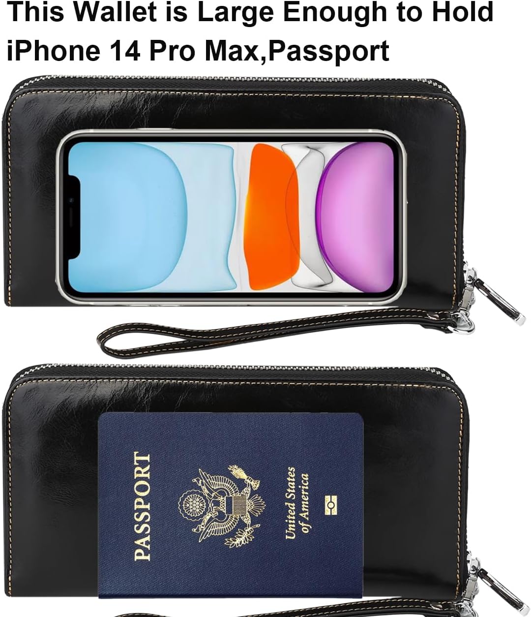 Small Compact Women Wallet RFID Blocking Genuine Leather Bifold Purse with ID Windows - Colors A