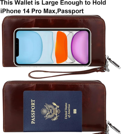 Small Compact Women Wallet RFID Blocking Genuine Leather Bifold Purse with ID Windows - Colors A
