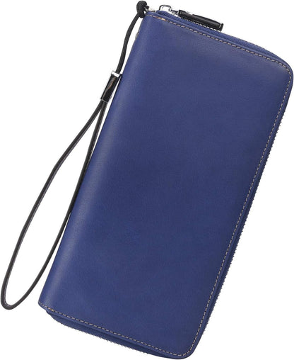 Small Compact Women Wallet RFID Blocking Genuine Leather Bifold Purse with ID Windows - Colors A