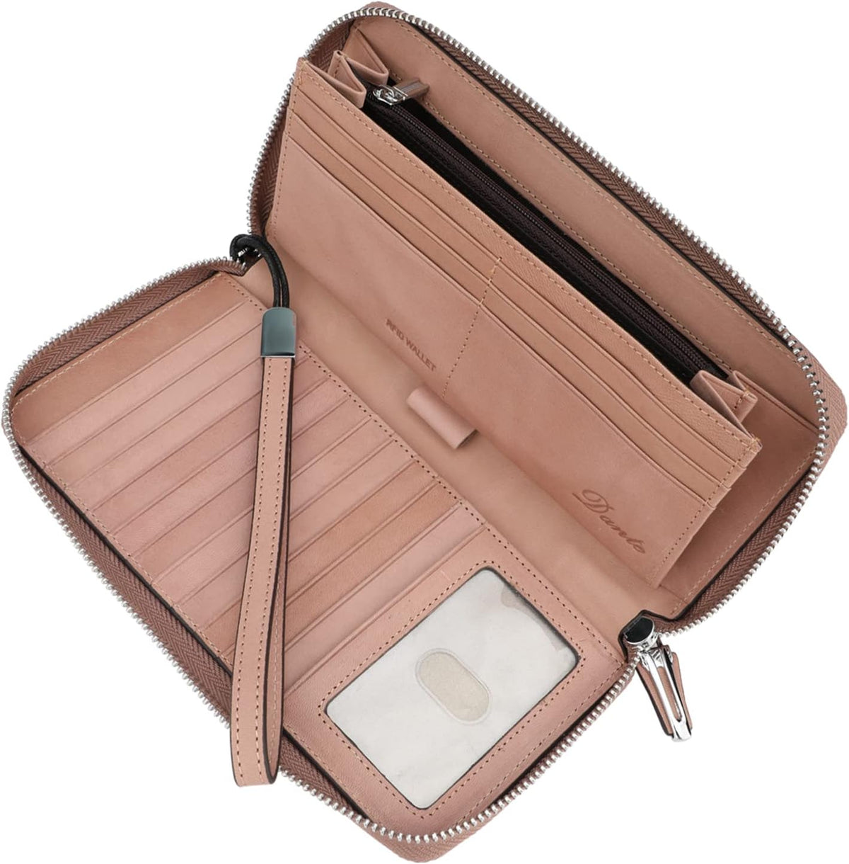 Small Compact Women Wallet RFID Blocking Genuine Leather Bifold Purse with ID Windows - Colors A