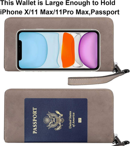 Small Compact Women Wallet RFID Blocking Genuine Leather Bifold Purse with ID Windows - Colors A