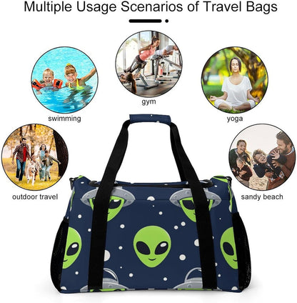 Lightweight Foldable Travel Duffel Bag Carry On Overnight Weekender Tote Bag for Women Yoga Gym