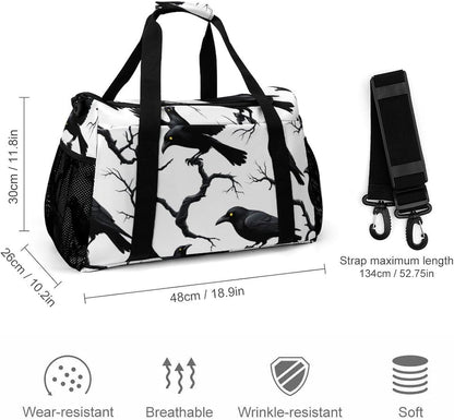 Lightweight Foldable Travel Duffel Bag Carry On Overnight Weekender Tote Bag for Women Yoga Gym