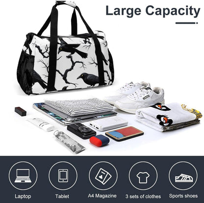 Lightweight Foldable Travel Duffel Bag Carry On Overnight Weekender Tote Bag for Women Yoga Gym