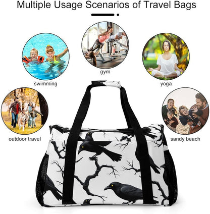 Lightweight Foldable Travel Duffel Bag Carry On Overnight Weekender Tote Bag for Women Yoga Gym