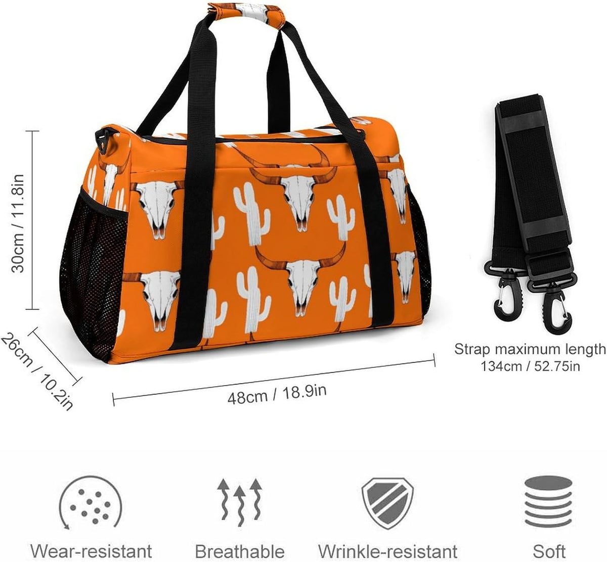 Lightweight Foldable Travel Duffel Bag Carry On Overnight Weekender Tote Bag for Women Yoga Gym