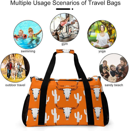 Lightweight Foldable Travel Duffel Bag Carry On Overnight Weekender Tote Bag for Women Yoga Gym