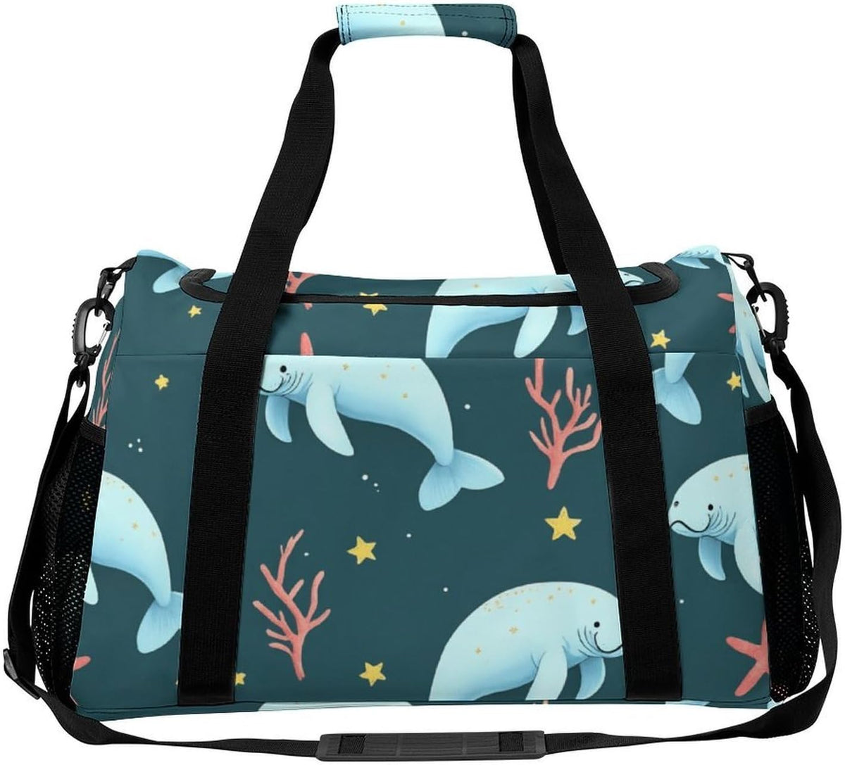 Lightweight Foldable Travel Duffel Bag Carry On Overnight Weekender Tote Bag for Women Yoga Gym