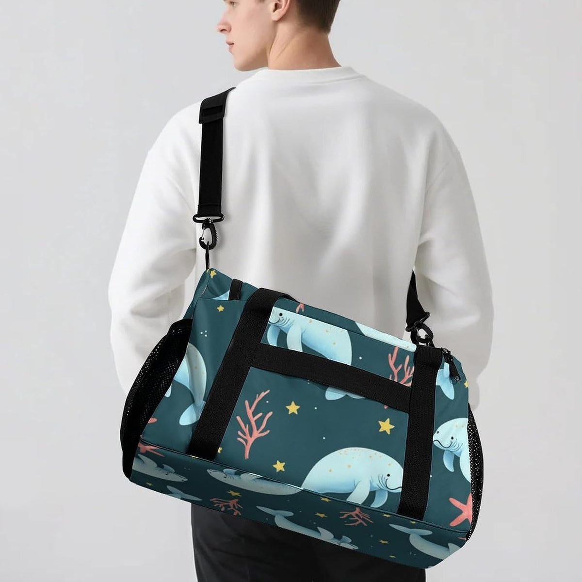Lightweight Foldable Travel Duffel Bag Carry On Overnight Weekender Tote Bag for Women Yoga Gym