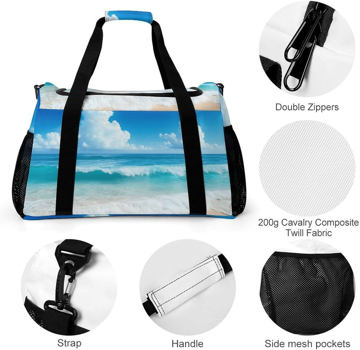 Lightweight Foldable Travel Duffel Bag Carry On Overnight Weekender Tote Bag for Women Yoga Gym