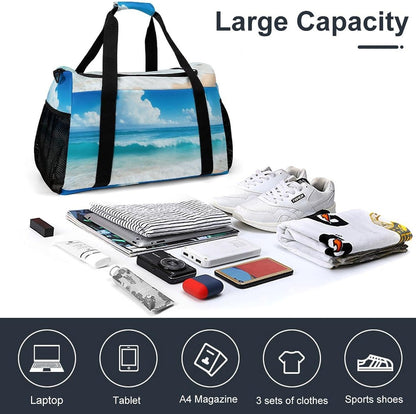 Lightweight Foldable Travel Duffel Bag Carry On Overnight Weekender Tote Bag for Women Yoga Gym