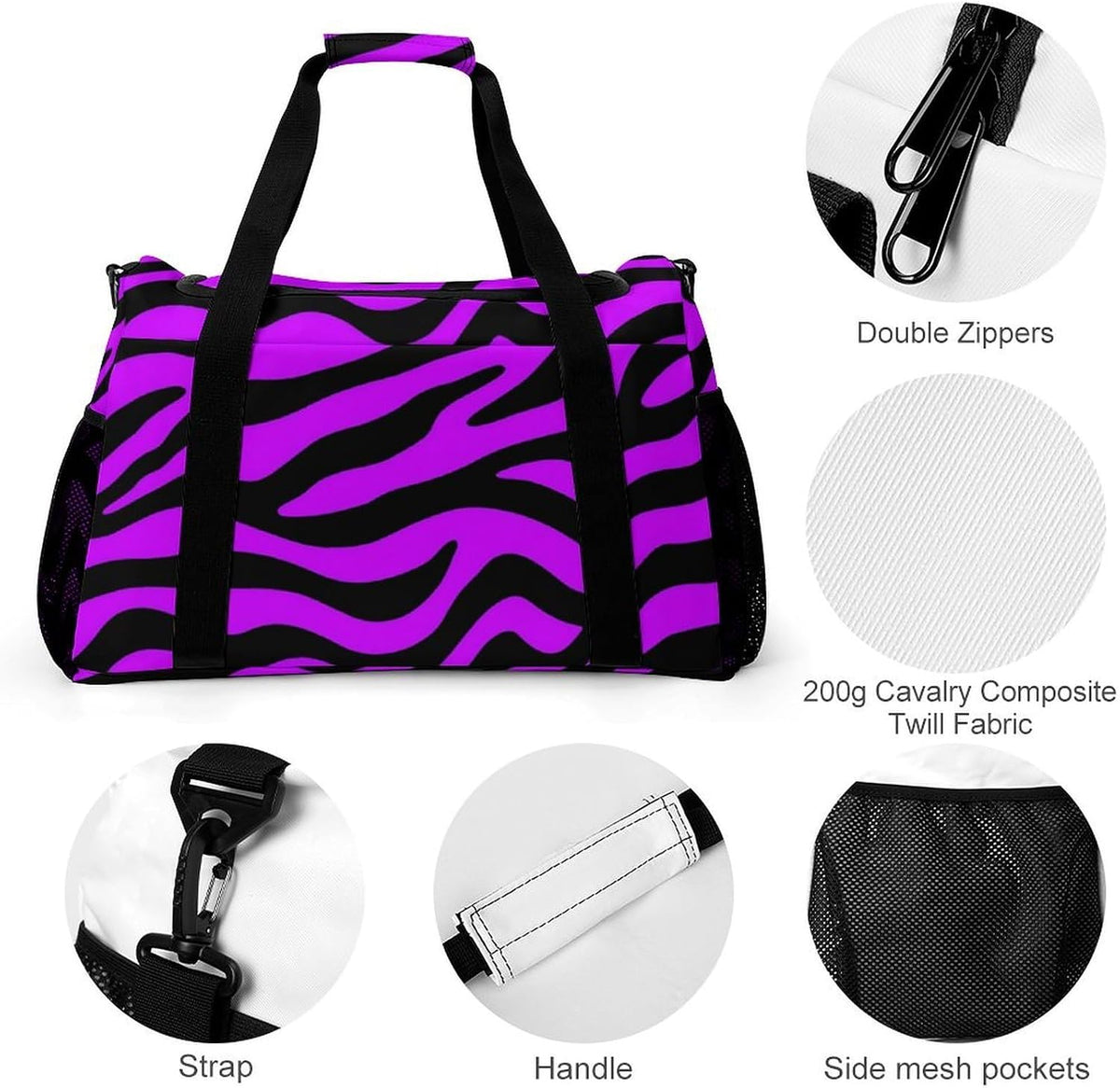 Lightweight Foldable Travel Duffel Bag Carry On Overnight Weekender Tote Bag for Women Yoga Gym