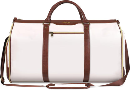 Garment Bag for Travel, Convertible Carry-on Duffel with Shoe Compartment, Waterproof & Wrinkle-Free Suit Carrier, Foldable & Lightweight, 50L