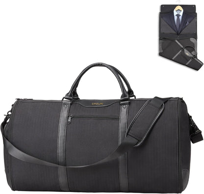 Garment Bag for Travel, Convertible Carry-on Duffel with Shoe Compartment, Waterproof & Wrinkle-Free Suit Carrier, Foldable & Lightweight, 50L