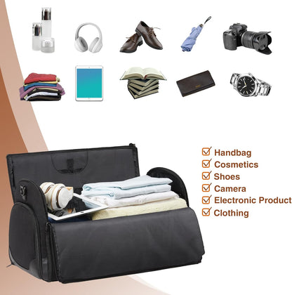 Garment Bag for Travel, Convertible Carry-on Duffel with Shoe Compartment, Waterproof & Wrinkle-Free Suit Carrier, Foldable & Lightweight, 50L