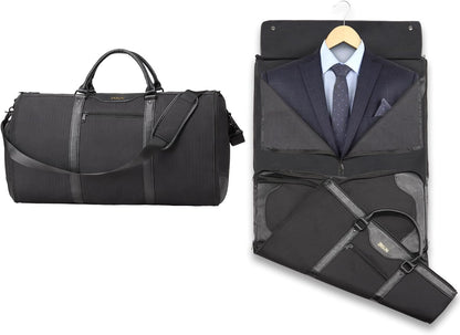 Garment Bag for Travel, Convertible Carry-on Duffel with Shoe Compartment, Waterproof & Wrinkle-Free Suit Carrier, Foldable & Lightweight, 50L